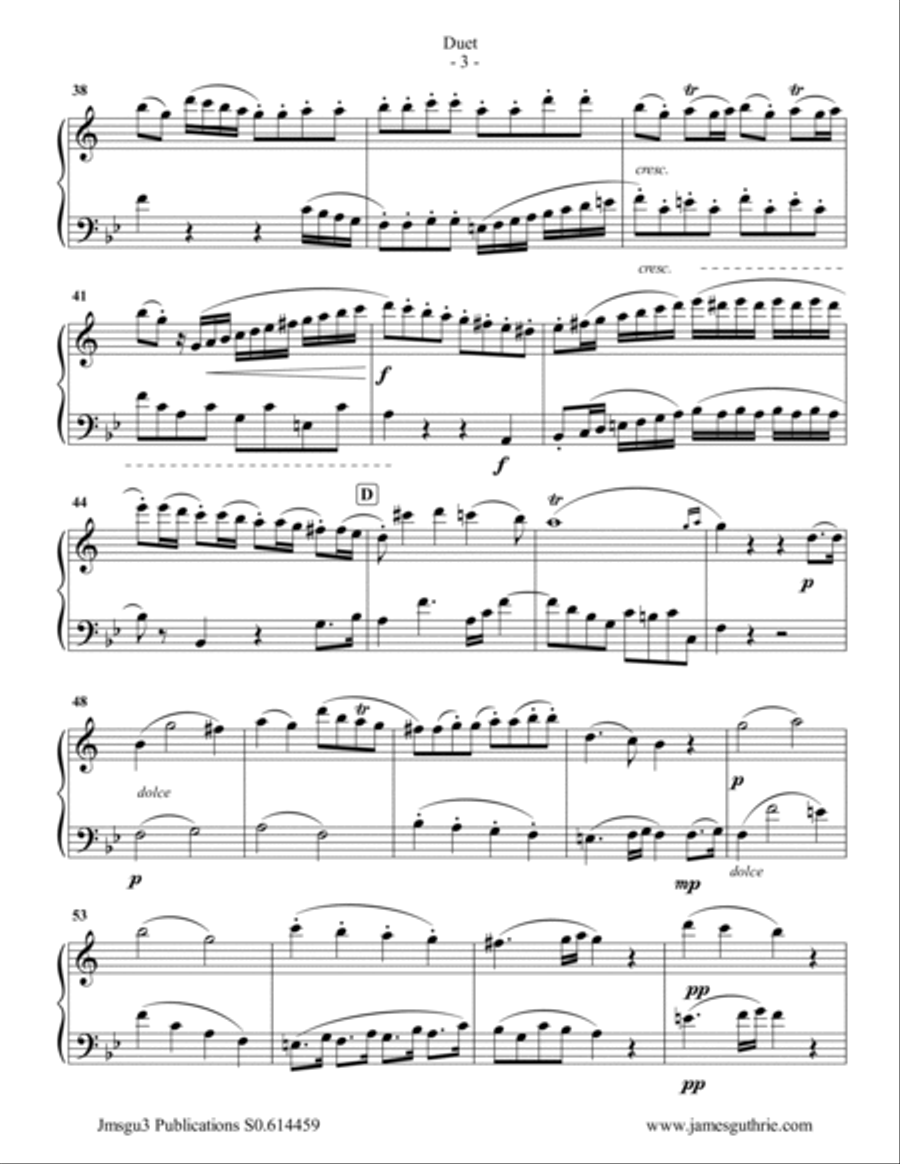 Beethoven: Duet WoO 27 No. 3 for Tenor Sax & Bassoon Woodwind Duet scores gallery preview page 3