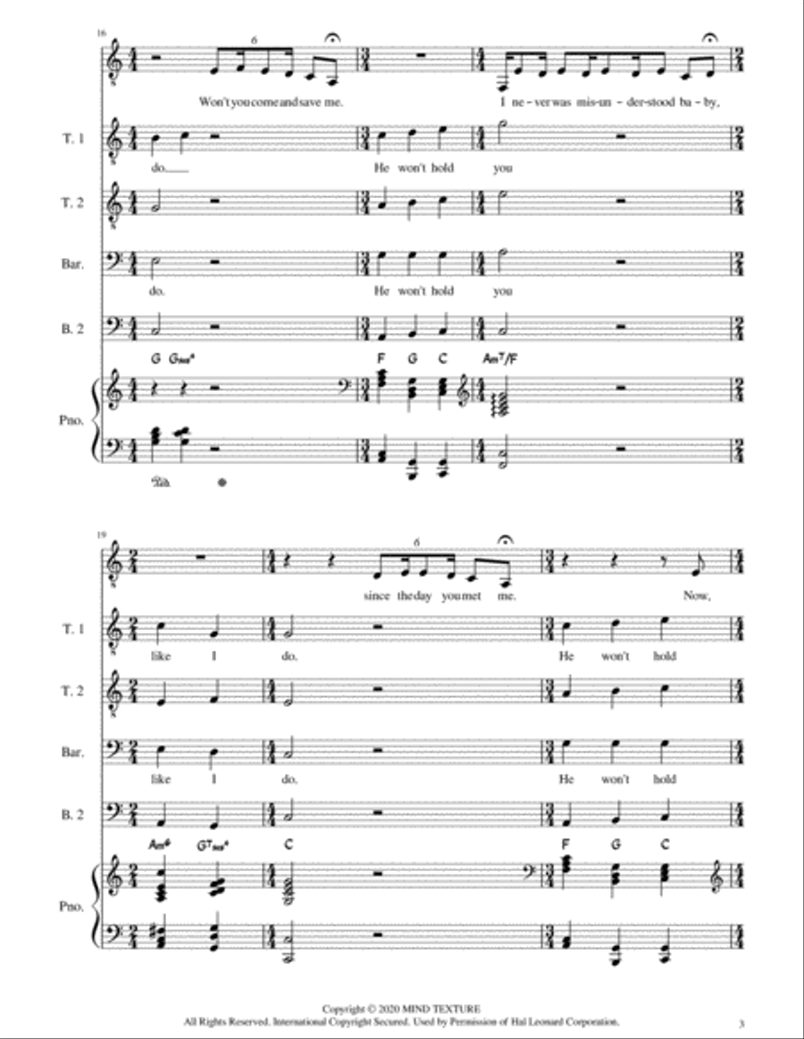 He Won't Hold You (original Version) TTBB scores gallery preview page 3