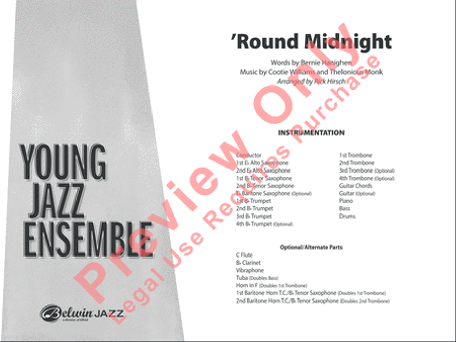 'Round Midnight 'Round Midnight Jazz Ensemble scores gallery preview page 2