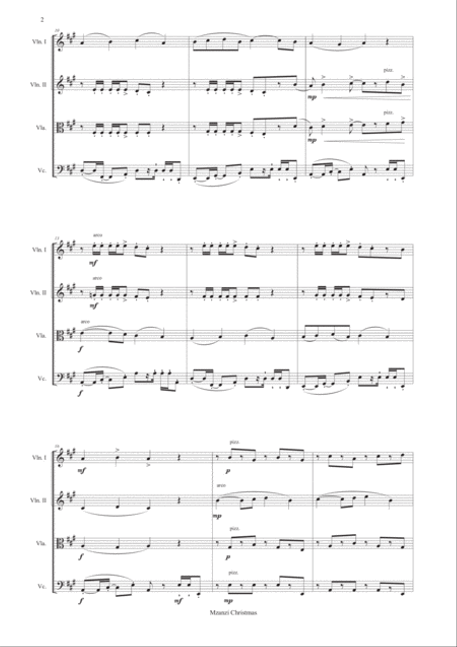 Mzanzi Christmas String Trio scores gallery preview page 2