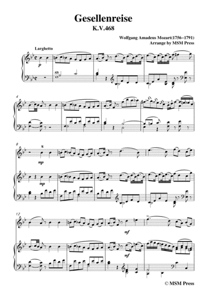 Mozart-Gesellenreise,for Violin and Piano image number null