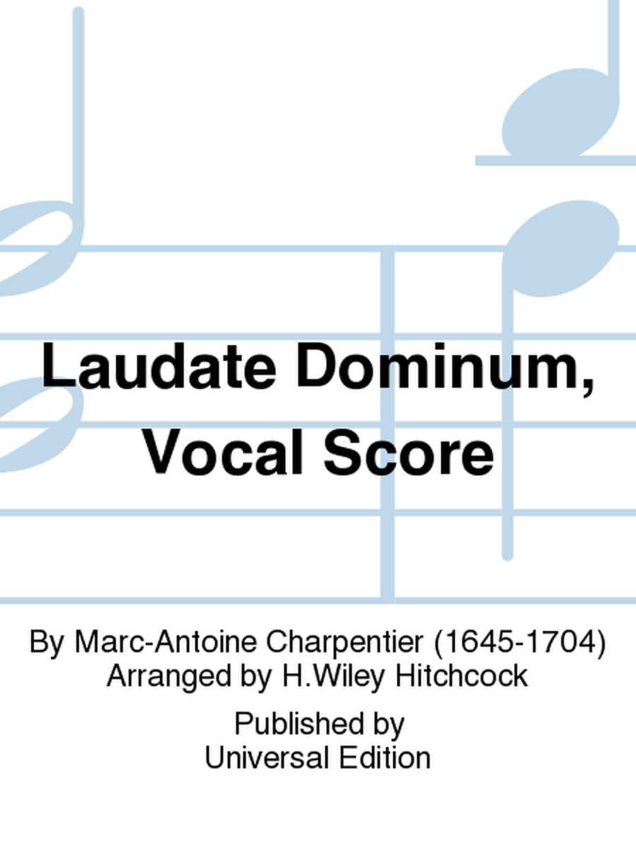 Laudate Dominum, Vocal Score