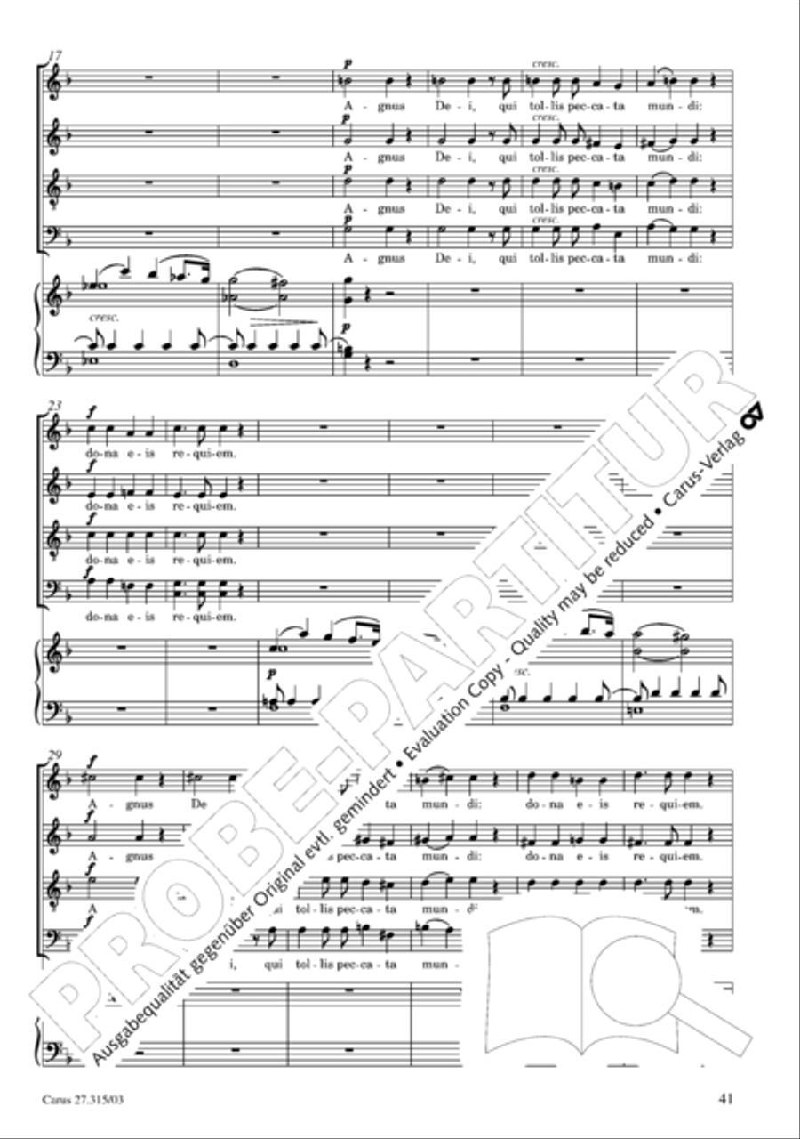Requiem in C major 4-Part scores gallery preview page 42