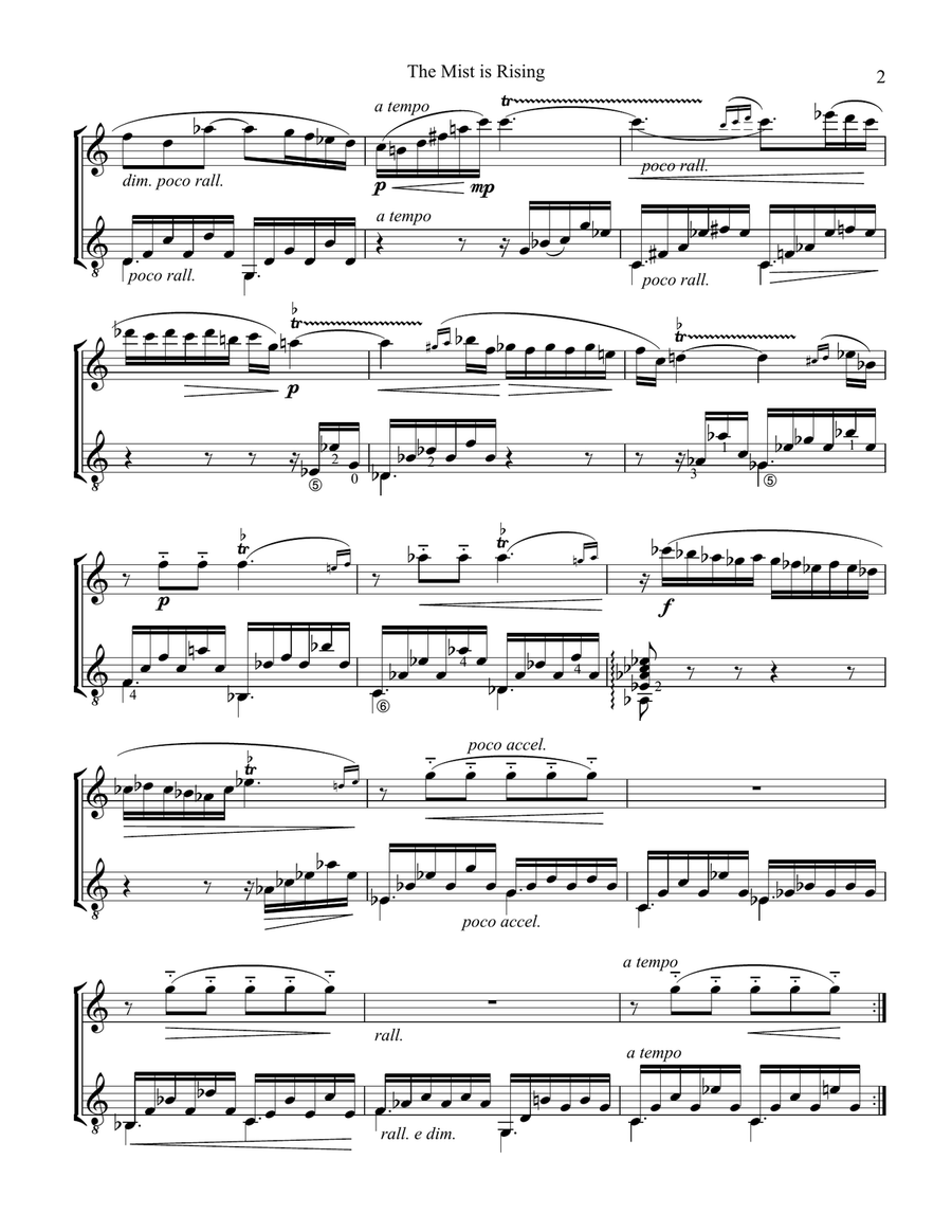The Mist is Rising / Taagen letter Op. 41 for flute or violin and guitar The Mist is Rising / Taagen letter Op. 41 for flute or violin and guitar Flute scores gallery preview page 3
