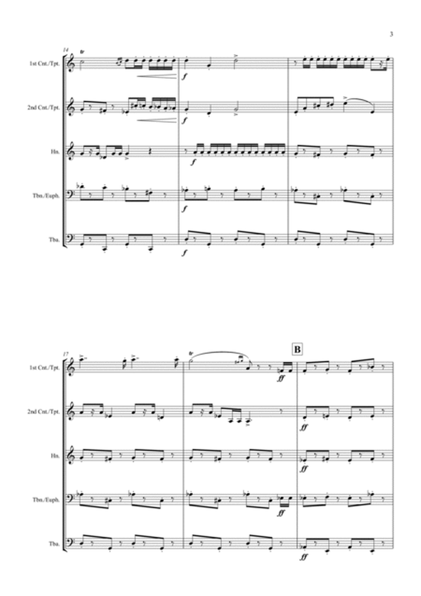 March from "Love for Three Oranges" (Prokofiev) - Brass Quintet image number null