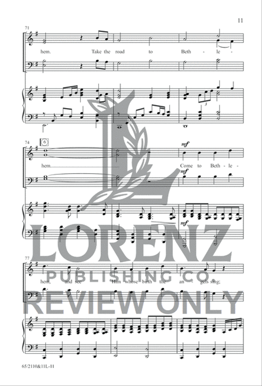 The Road to Bethlehem 4-Part scores gallery preview page 10
