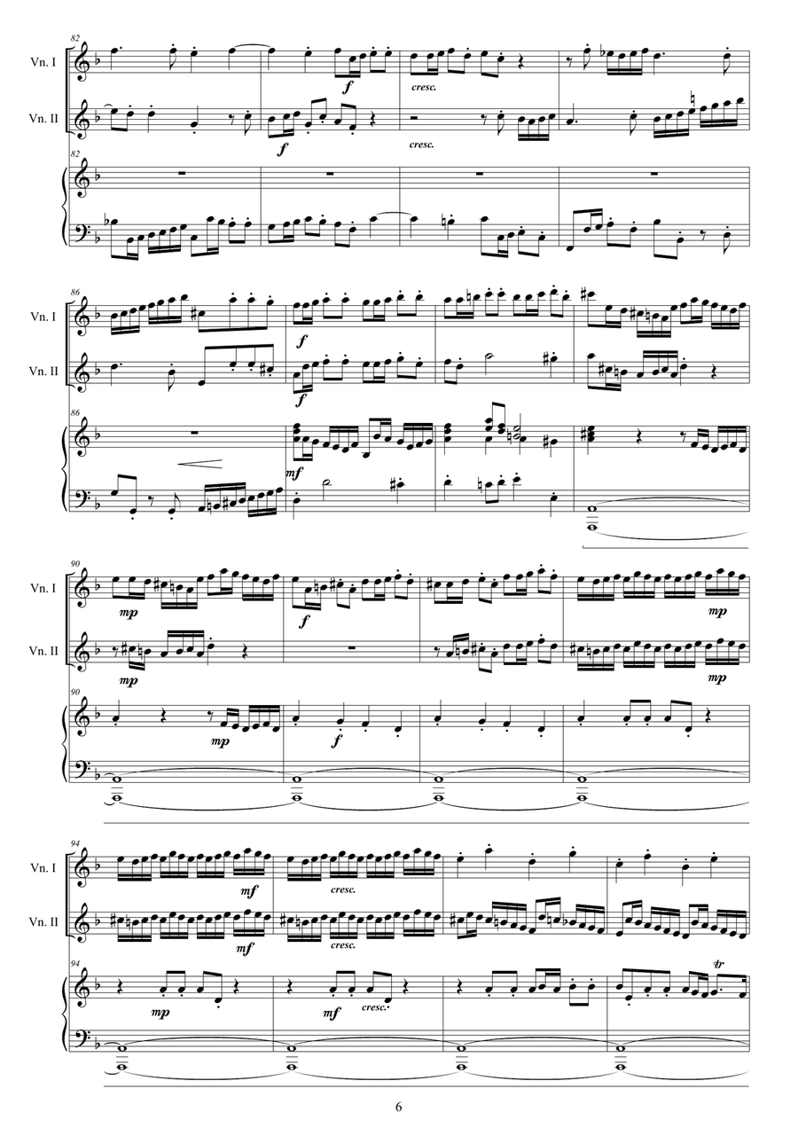 Vivaldi - Violin Concerto No.11 in D minor RV 565 Op.3 for Two Violins and Piano Violin Solo scores gallery preview page 6