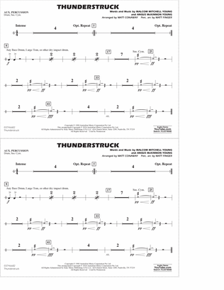 Thunderstruck (arr. Matt Conaway) - Aux Percussion