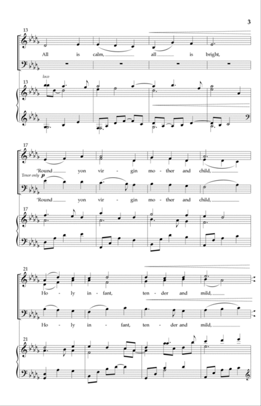 Silent Night Silent Night 4-Part scores gallery preview page 2