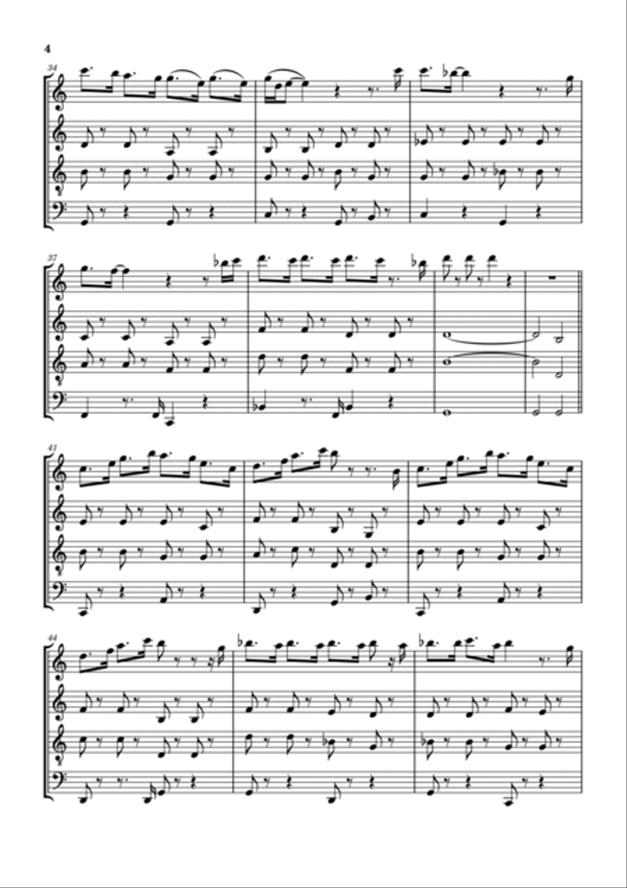Christmas Is Annoying Christmas Is Annoying Saxophone Quartet scores gallery preview page 5