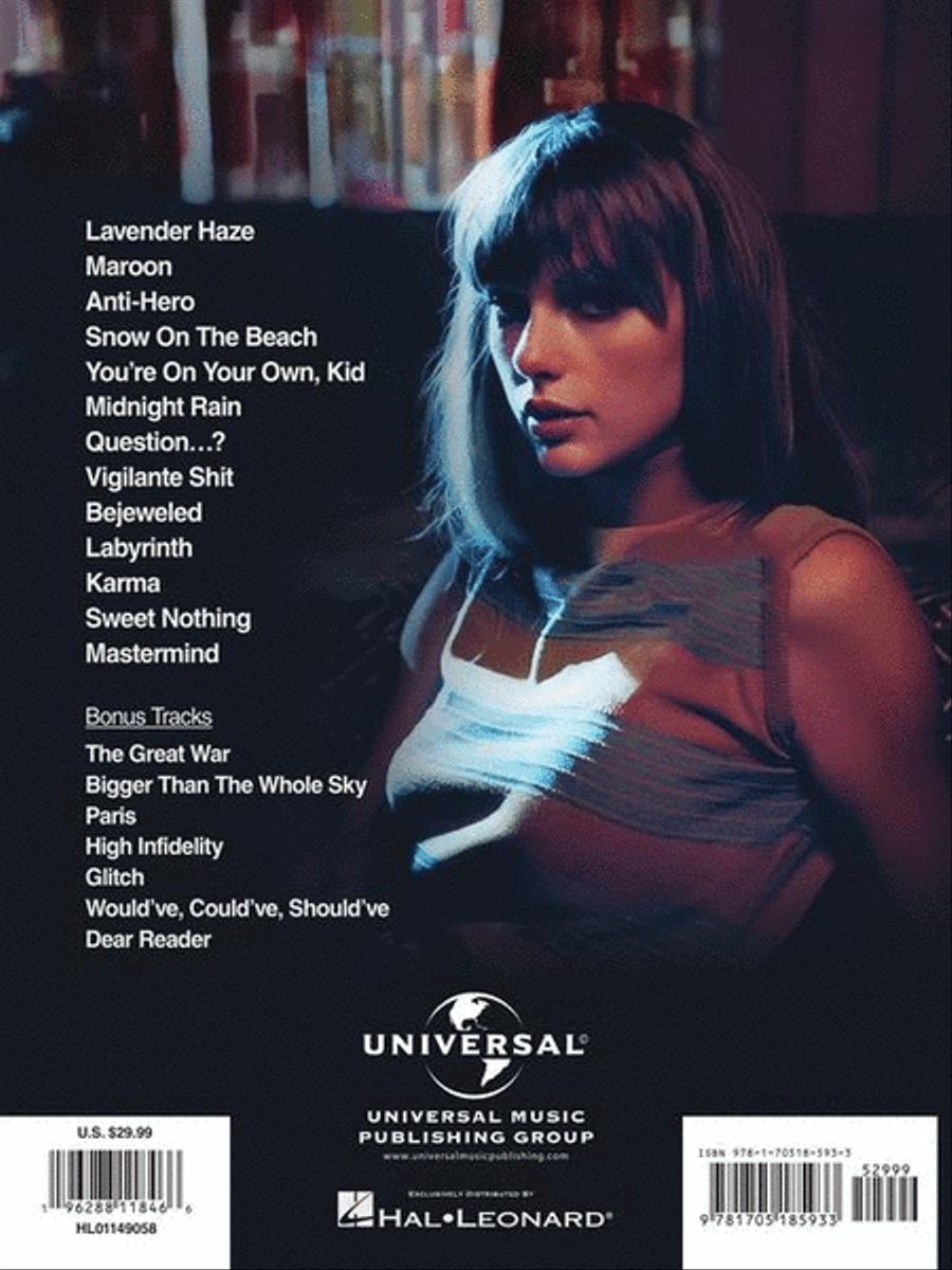 Taylor Swift – Midnights (3am Edition) Piano, Vocal, Guitar scores gallery preview page 7