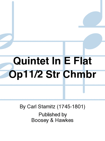 Quintet In E Flat Op11/2 Str Chmbr