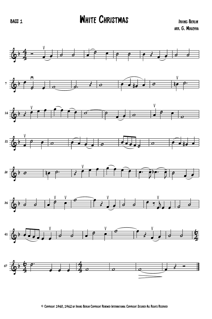White Christmas Small Ensemble scores gallery preview page 1