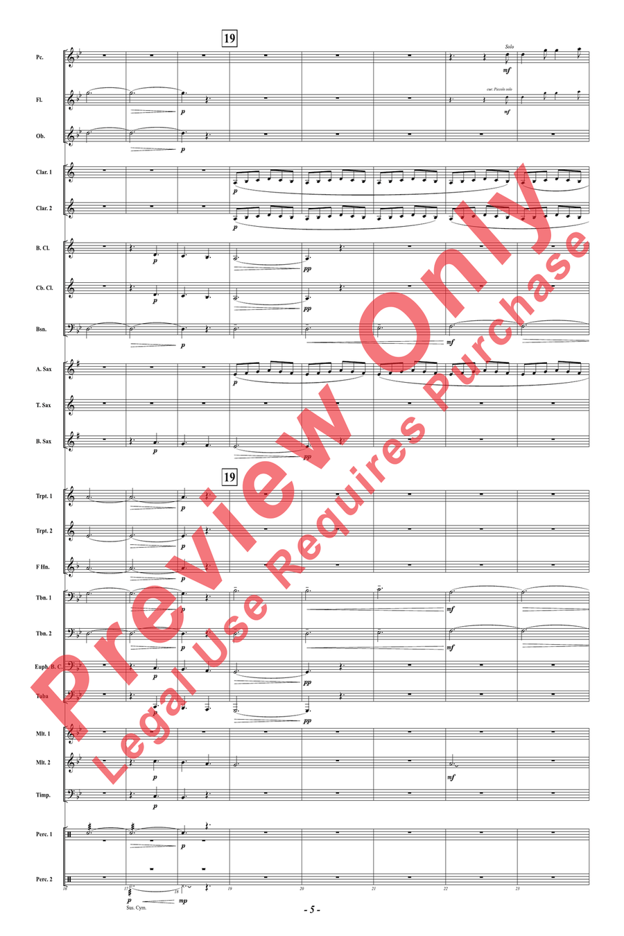 Red, White and Blue Red, White and Blue Concert Band scores gallery preview page 5