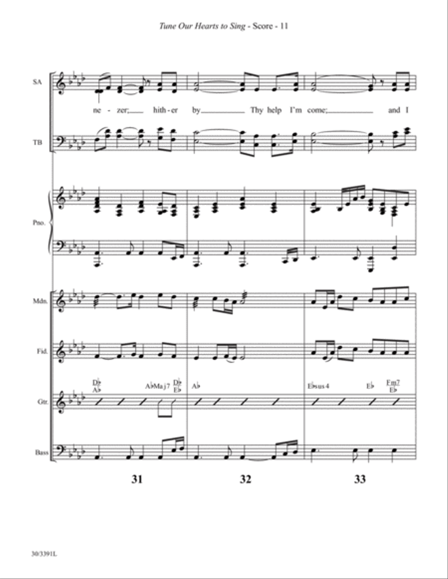 Tune Our Hearts to Sing - Instrumental Ensemble Score and Parts Choir scores gallery preview page 14