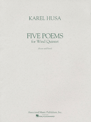 Book cover for Five Poems for Wind Quintet
