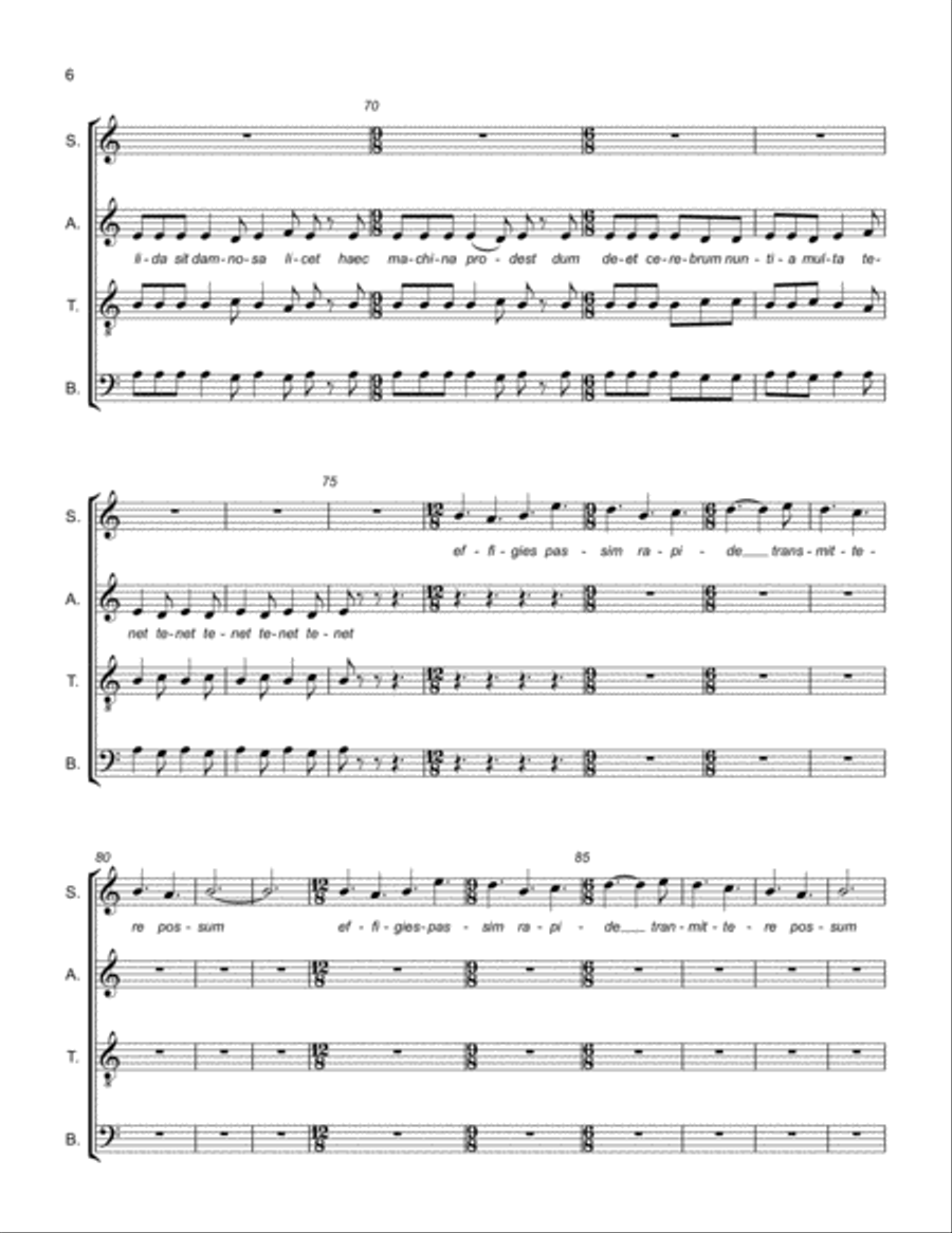 Xenia Apophoretaque pro Temporibus Praesenti Bus 4-Part scores gallery preview page 6