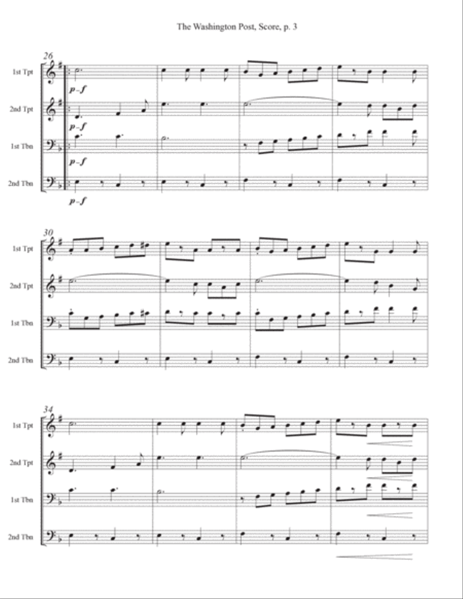 Washington Post Washington Post Trombone scores gallery preview page 3
