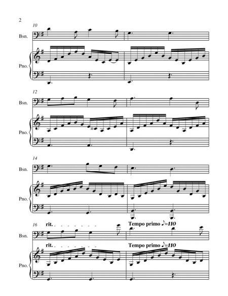 O Mio Babbino Caro - G.Puccini - Bassoon and Piano image number null