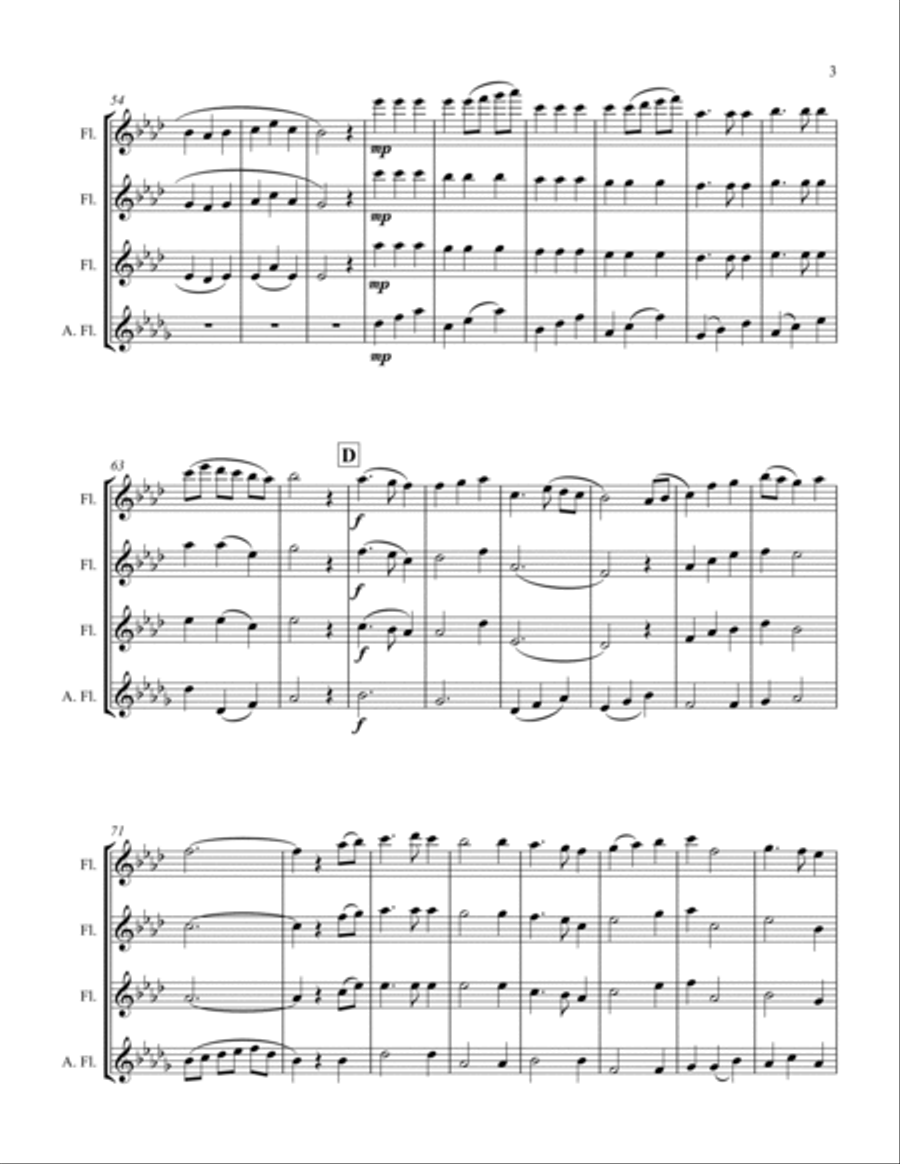 Celtic Spirit for Flute Quartet Flute Quartet scores gallery preview page 3