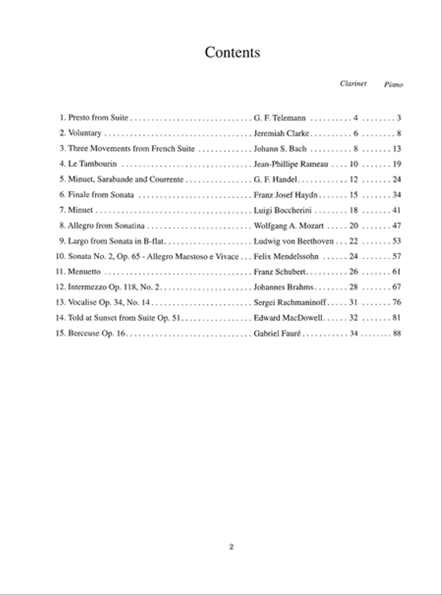 Solo Pieces for the Intermediate Clarinetist Clarinet scores gallery preview page 3