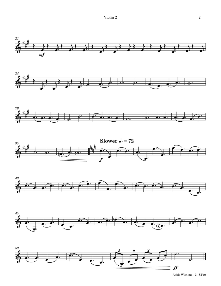 Abide With Me (EVENTIDE) Abide With Me (EVENTIDE) String Quartet scores gallery preview page 4