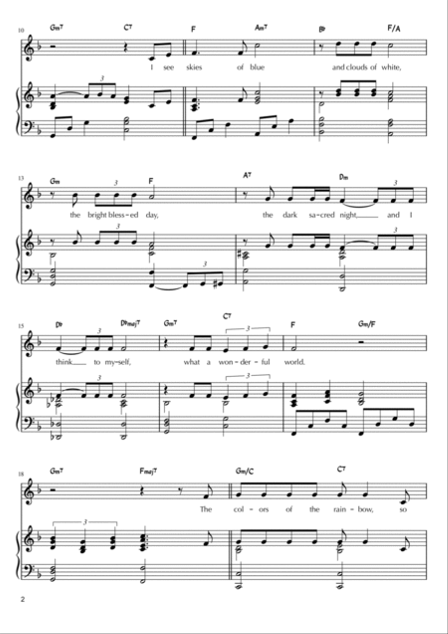 What A Wonderful World Voice scores gallery preview page 2