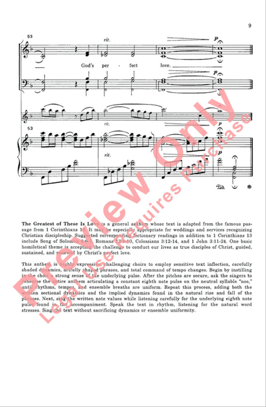The Greatest of These Is Love 4-Part scores gallery preview page 10