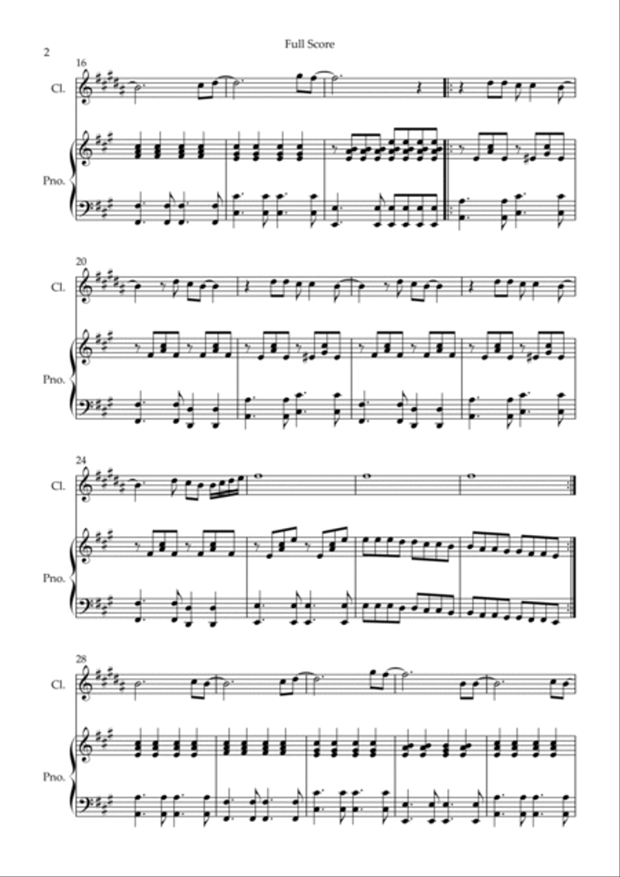 You Got It You Got It B-Flat Clarinet scores gallery preview page 2