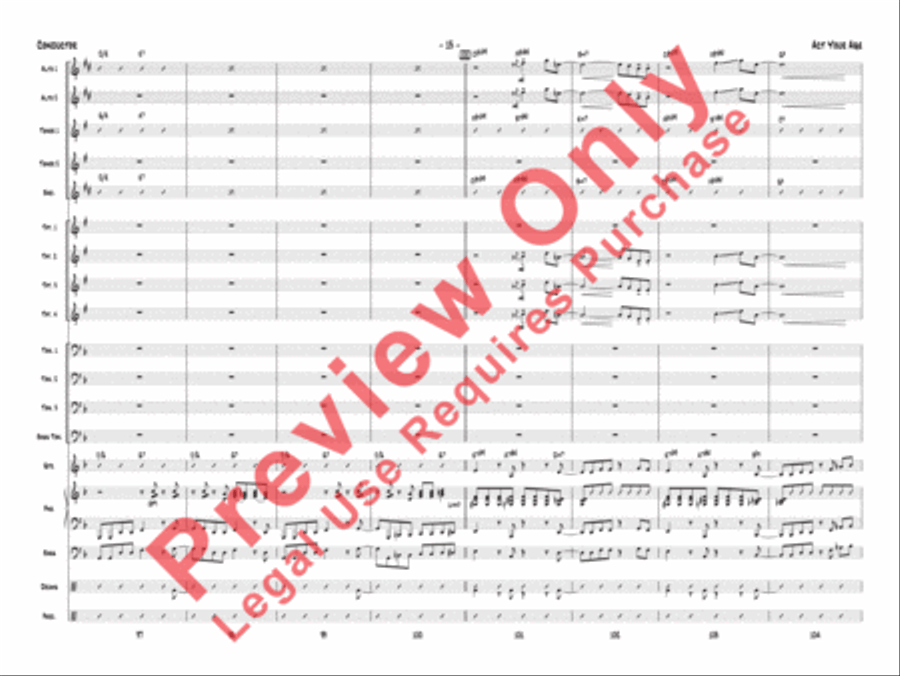 Act Your Age Jazz Ensemble scores gallery preview page 16