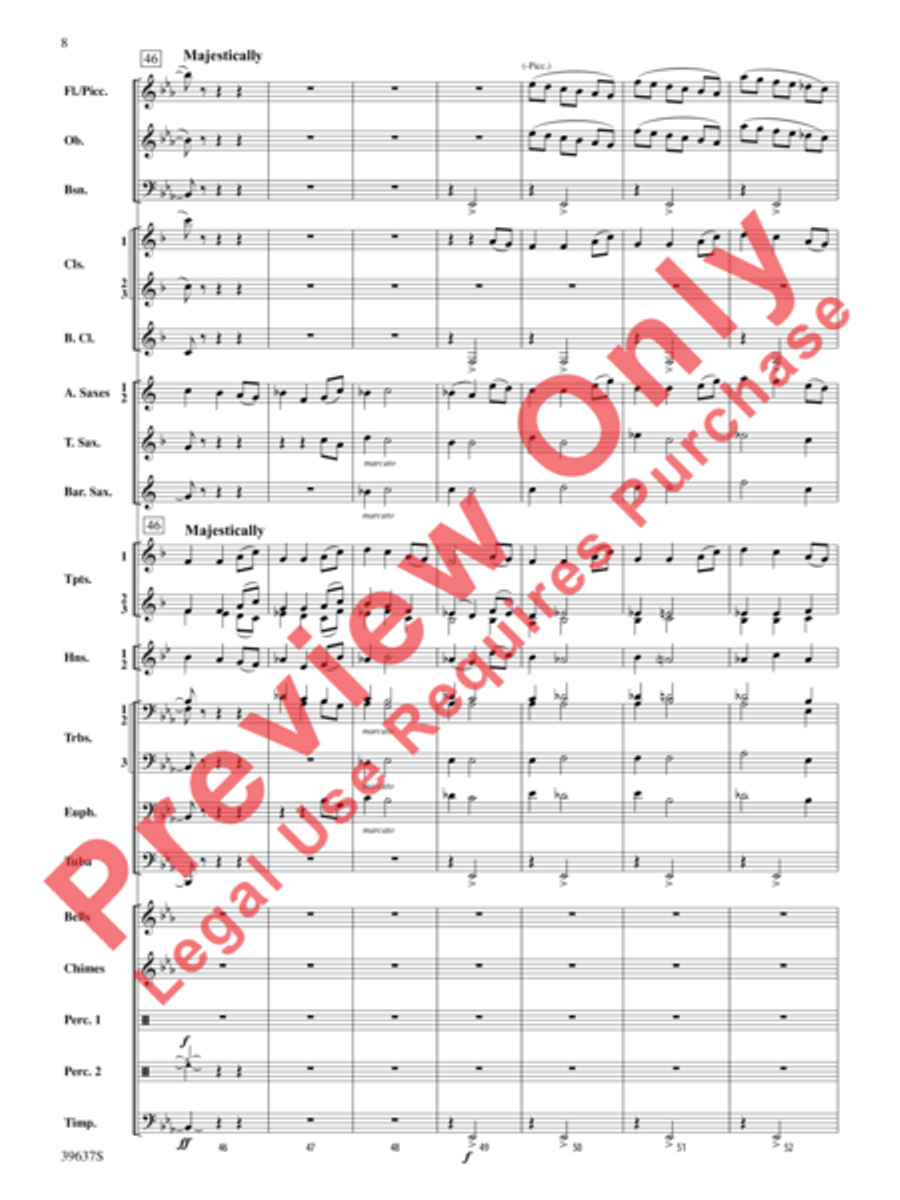 A Blessed Hymn Concert Band scores gallery preview page 9