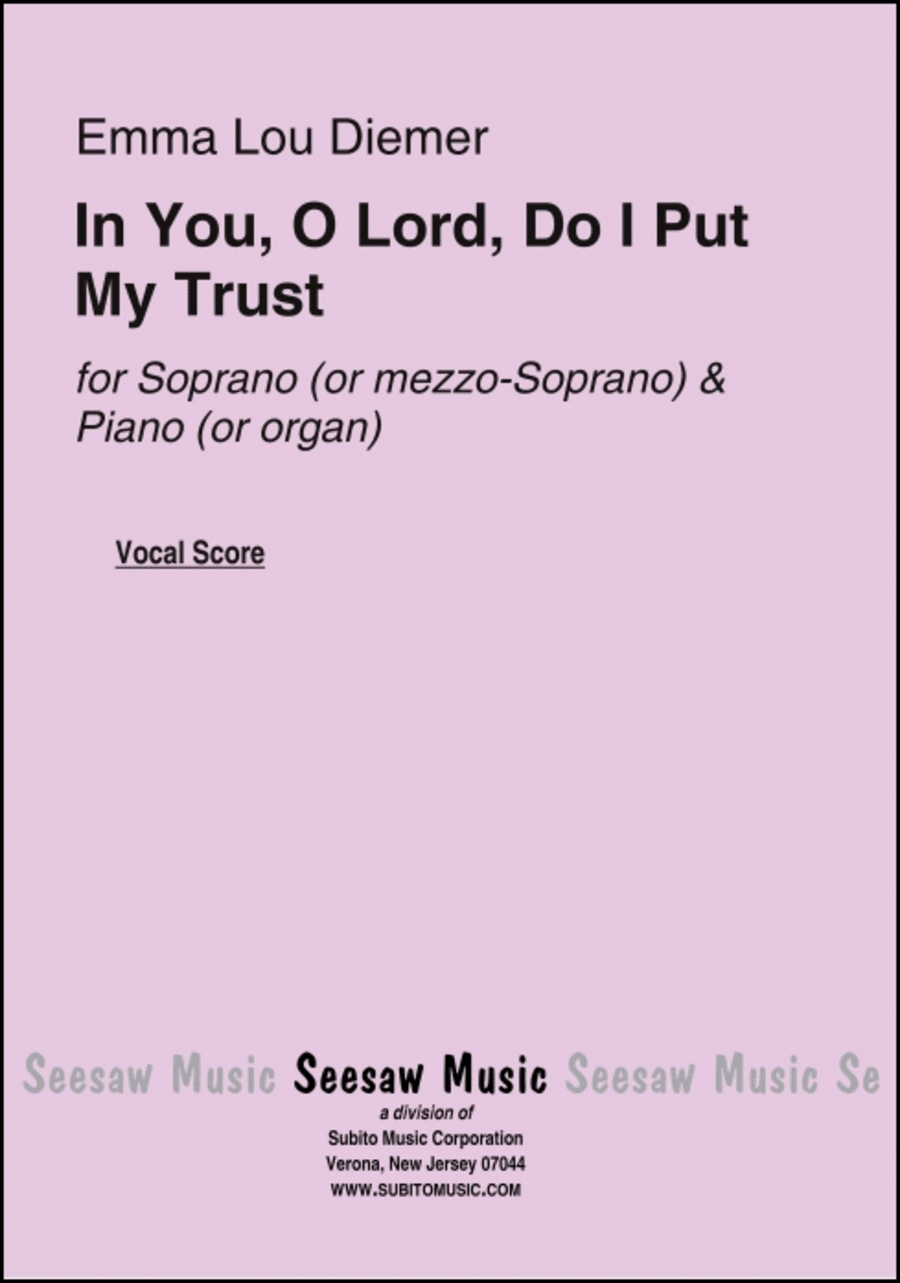 In You, O Lord, Do I Put My Trust Choir scores gallery preview page 1