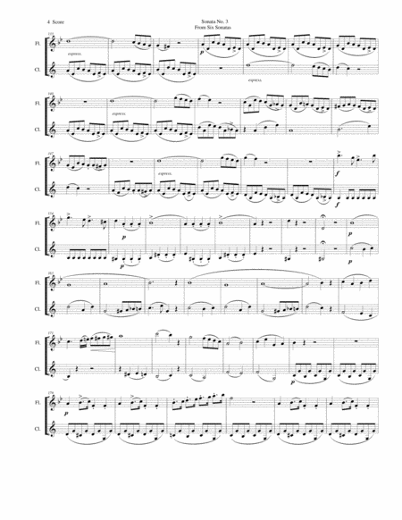 Rossini Sonata #3 for Flute and Clarinet Duet image number null