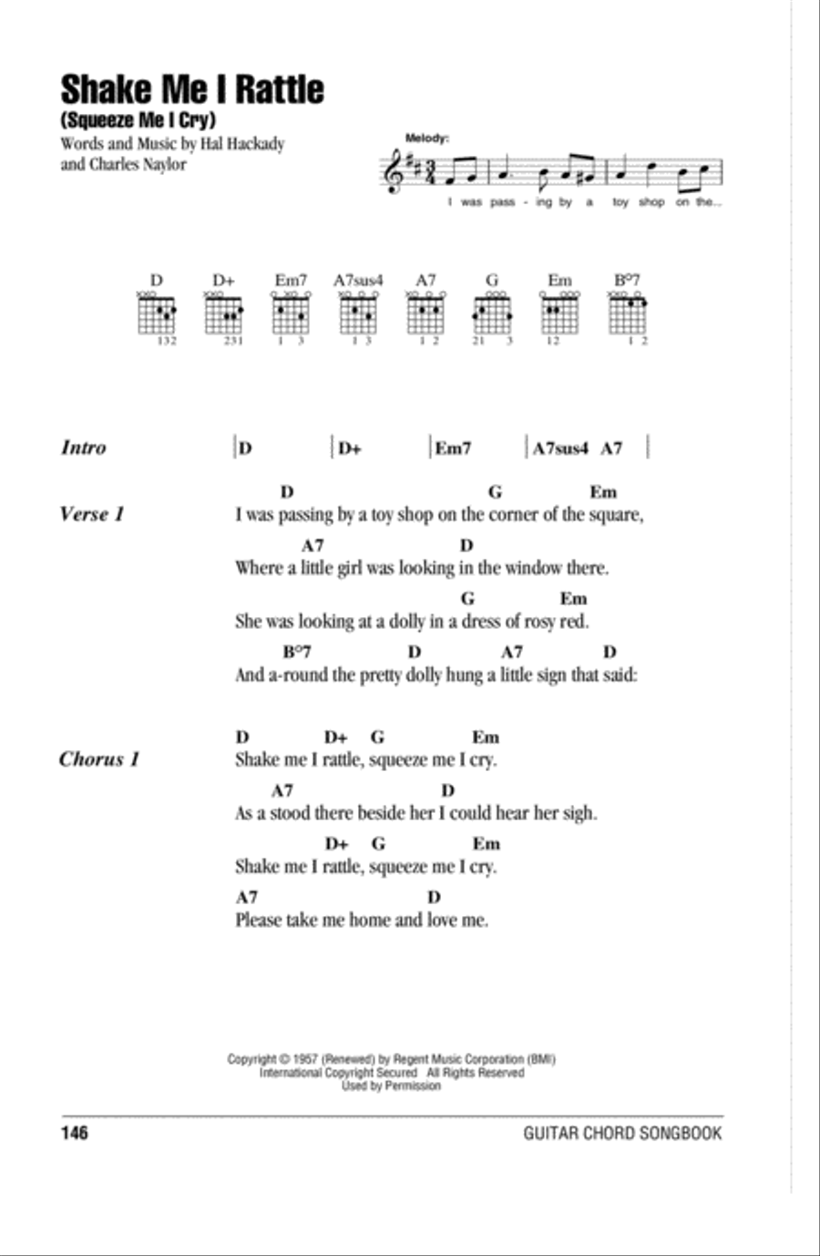 Shake Me I Rattle (Squeeze Me I Cry) Acoustic Guitar scores gallery preview page 1