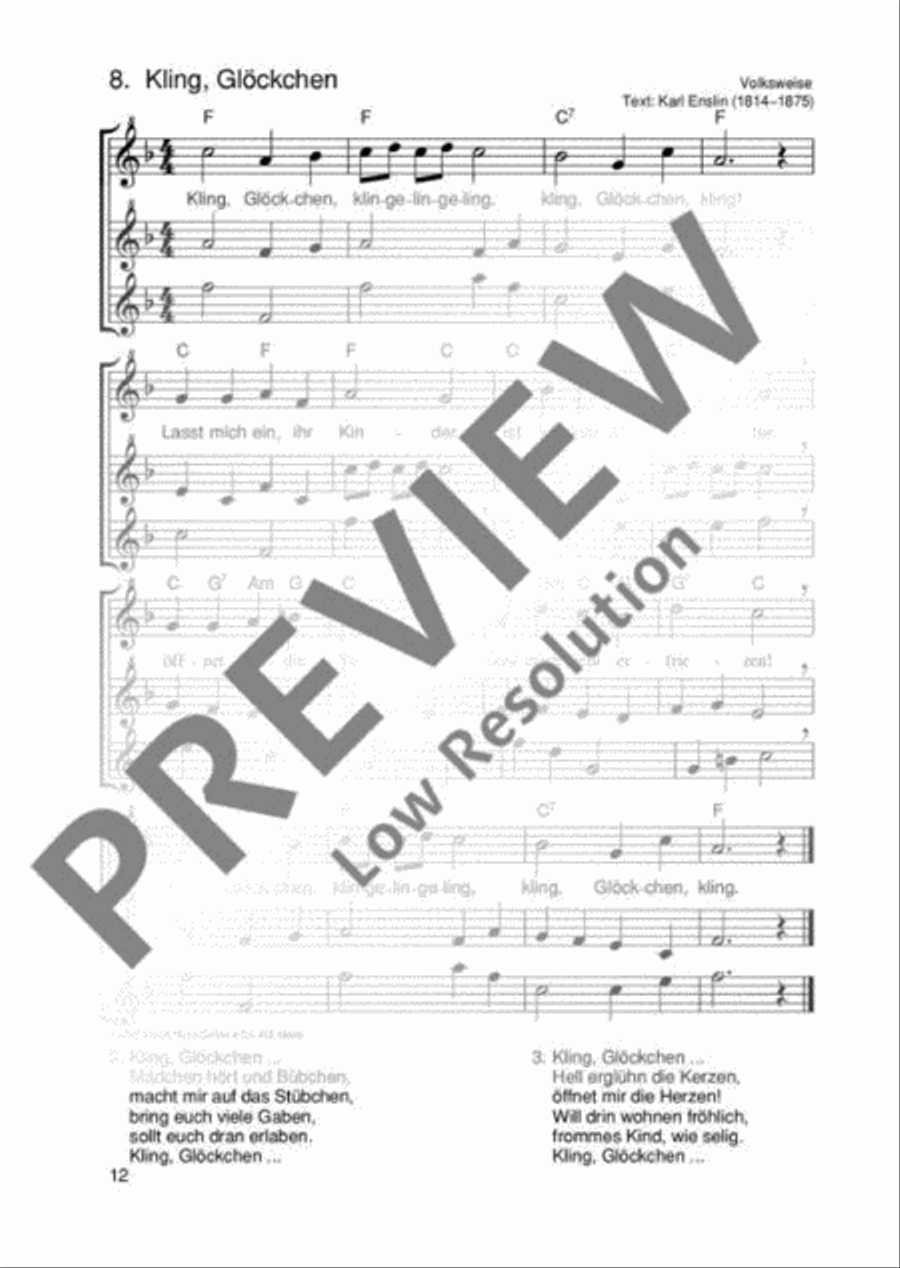 Die schönsten Weihnachtslieder SSA scores gallery preview page 13