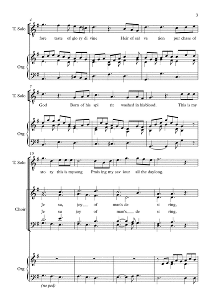 Jesu Joy, with Blessed Assurance, for Tenor, SATB Choir and Organ image number null