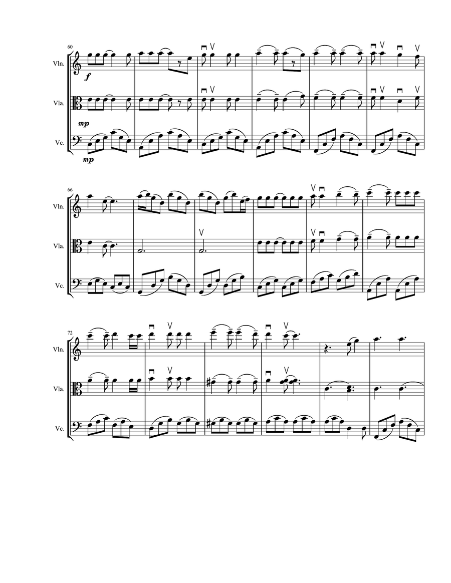 Hallelujah String Trio scores gallery preview page 4