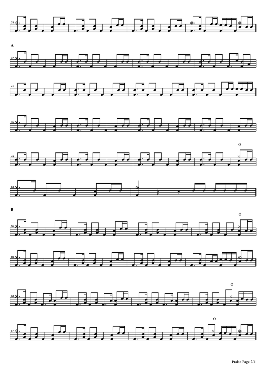 Praise Drum Set scores gallery preview page 2