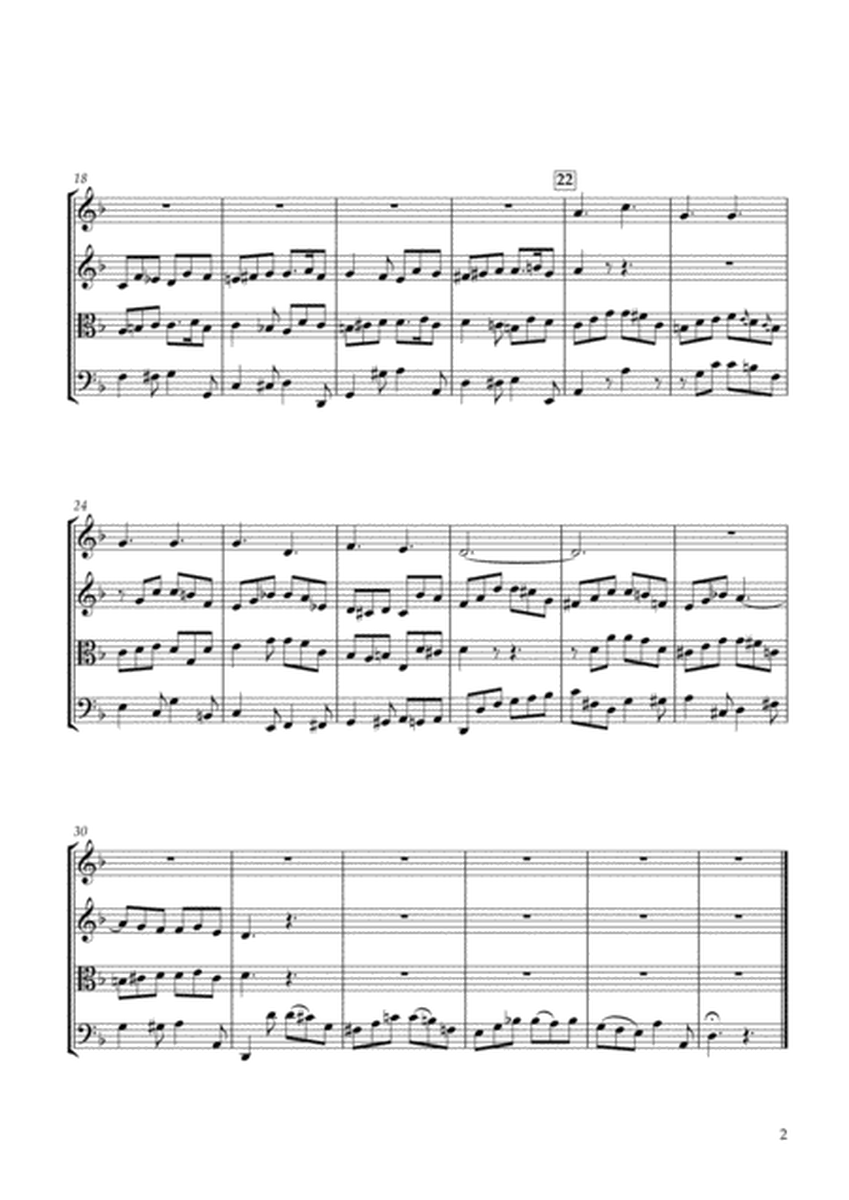 Six Schubler Chorales No.4 BWV648 "Meine Seele erhebt den Herren." for String Quartet image number null