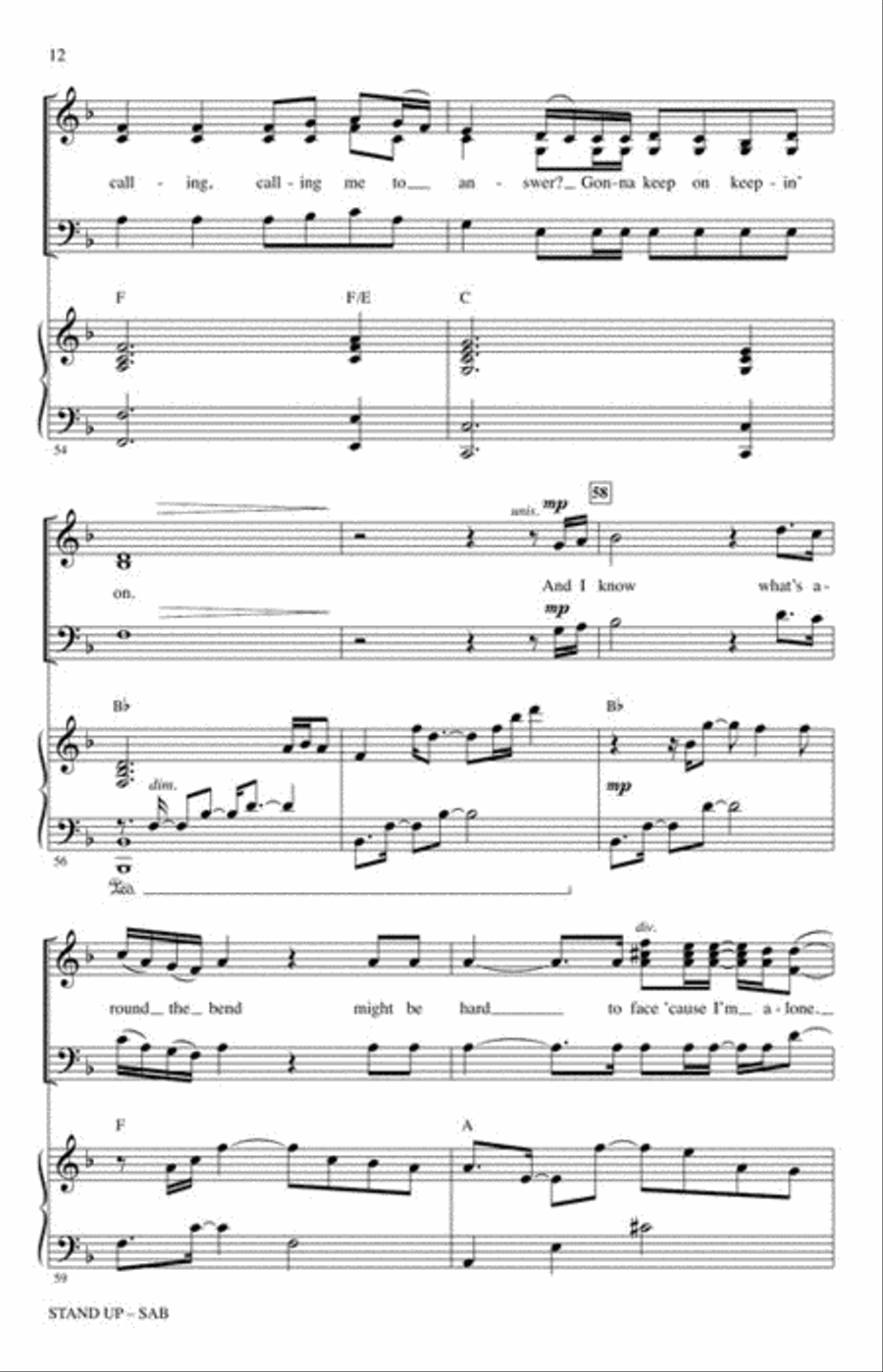 Stand Up 3-Part scores gallery preview page 6