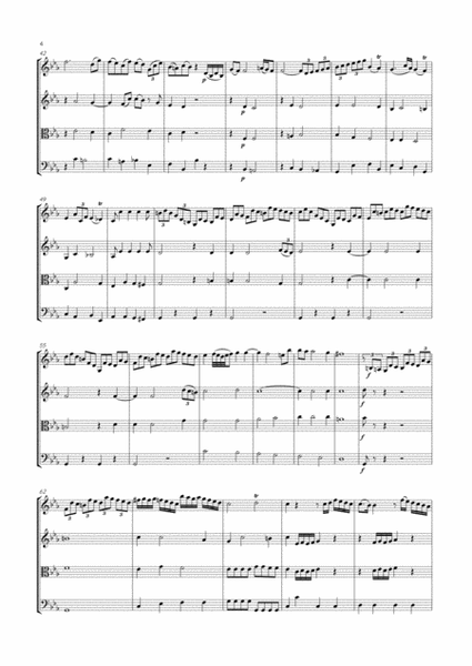 Abel - String Quartet in E flat major, Op.15 No.3 ; WK 75