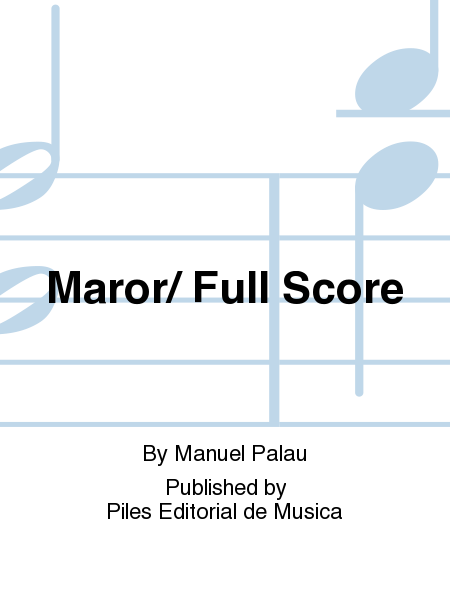 Maror/ Full Score by Manuel Palau Score - Sheet Music