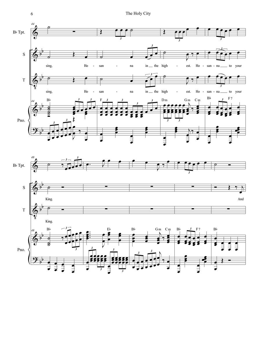 The Holy City (Duet for Soprano and Tenor solo) image number null