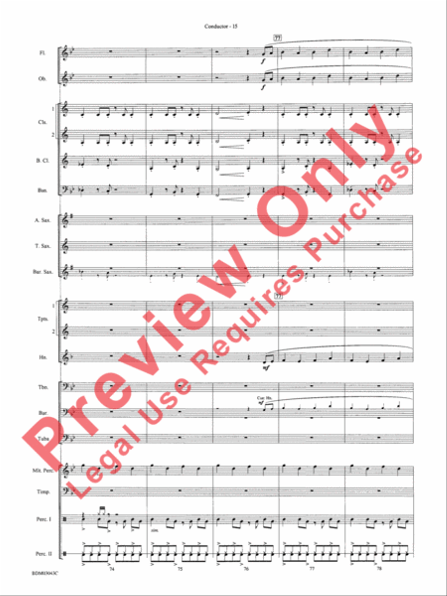 The Great Steamboat Race The Great Steamboat Race Concert Band scores gallery preview page 18