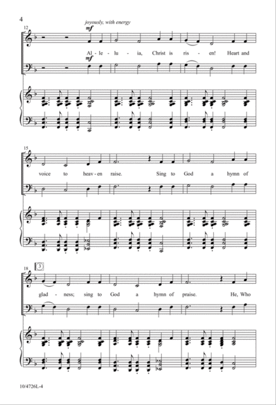 Resurrection Alleluias 4-Part scores gallery preview page 4