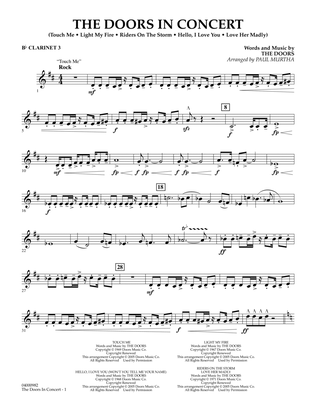 The Doors in Concert (arr. Paul Murtha) - Bb Clarinet 3