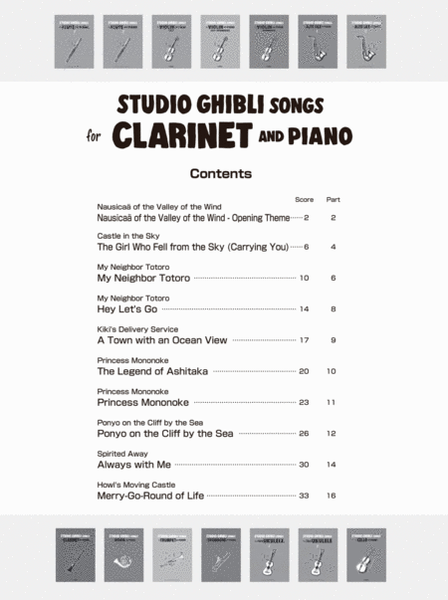Studio Ghibli Songs for Clarinet and Piano (English Version)