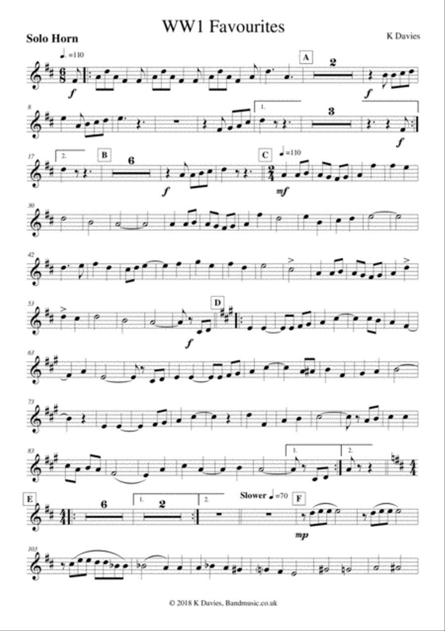 WW1 Favourties WW1 Favourties Small Ensemble scores gallery preview page 6