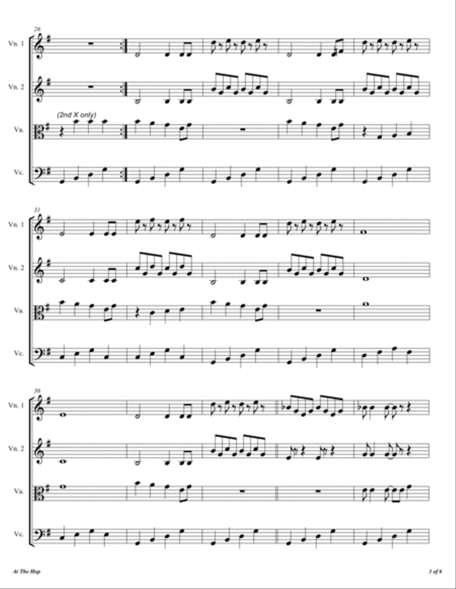 At The Hop String Quartet scores gallery preview page 4