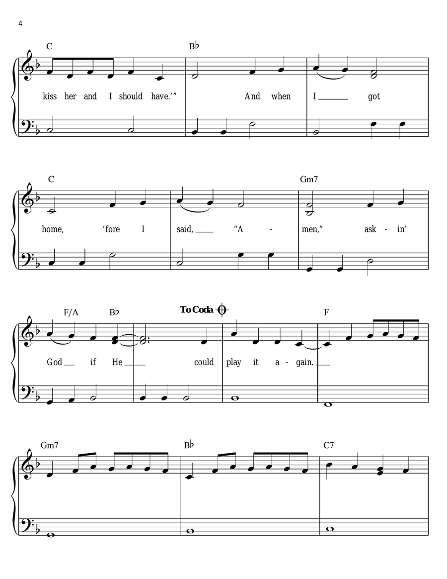 Our Song Easy Piano scores gallery preview page 4